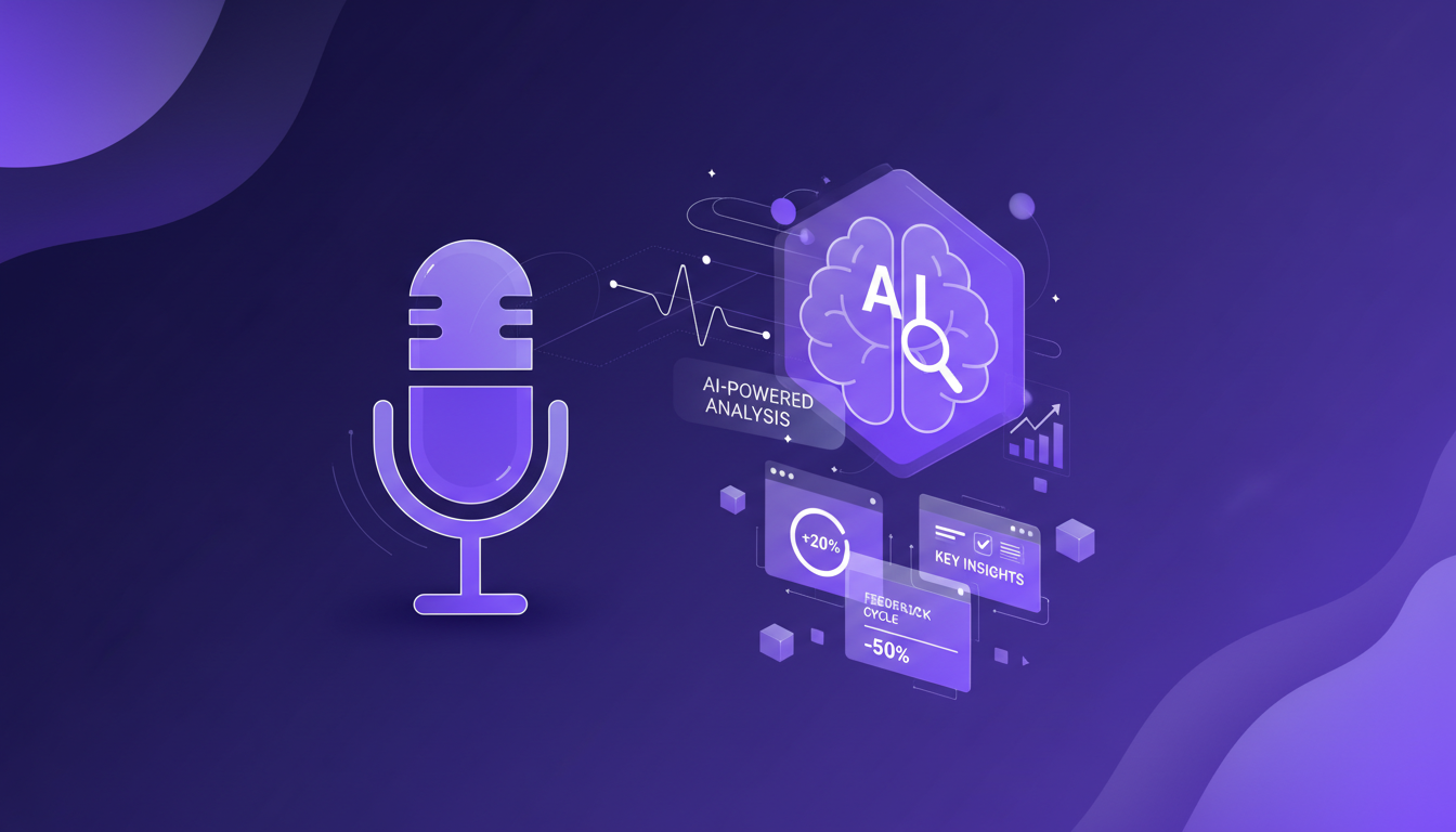 Illustration moderne de l'implémentation des revues d'appels automatisées avec IA, mettant en avant l'analyse des appels et les taux de conversion.