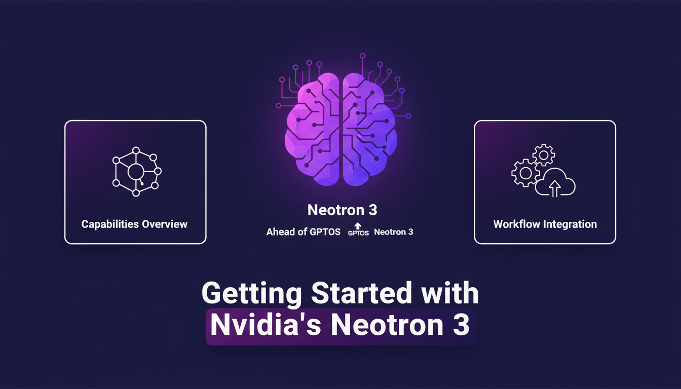 Illustration moderne de l'intégration de Neotron 3 de Nvidia, montrant ses capacités avancées et son avantage sur GPTOS.