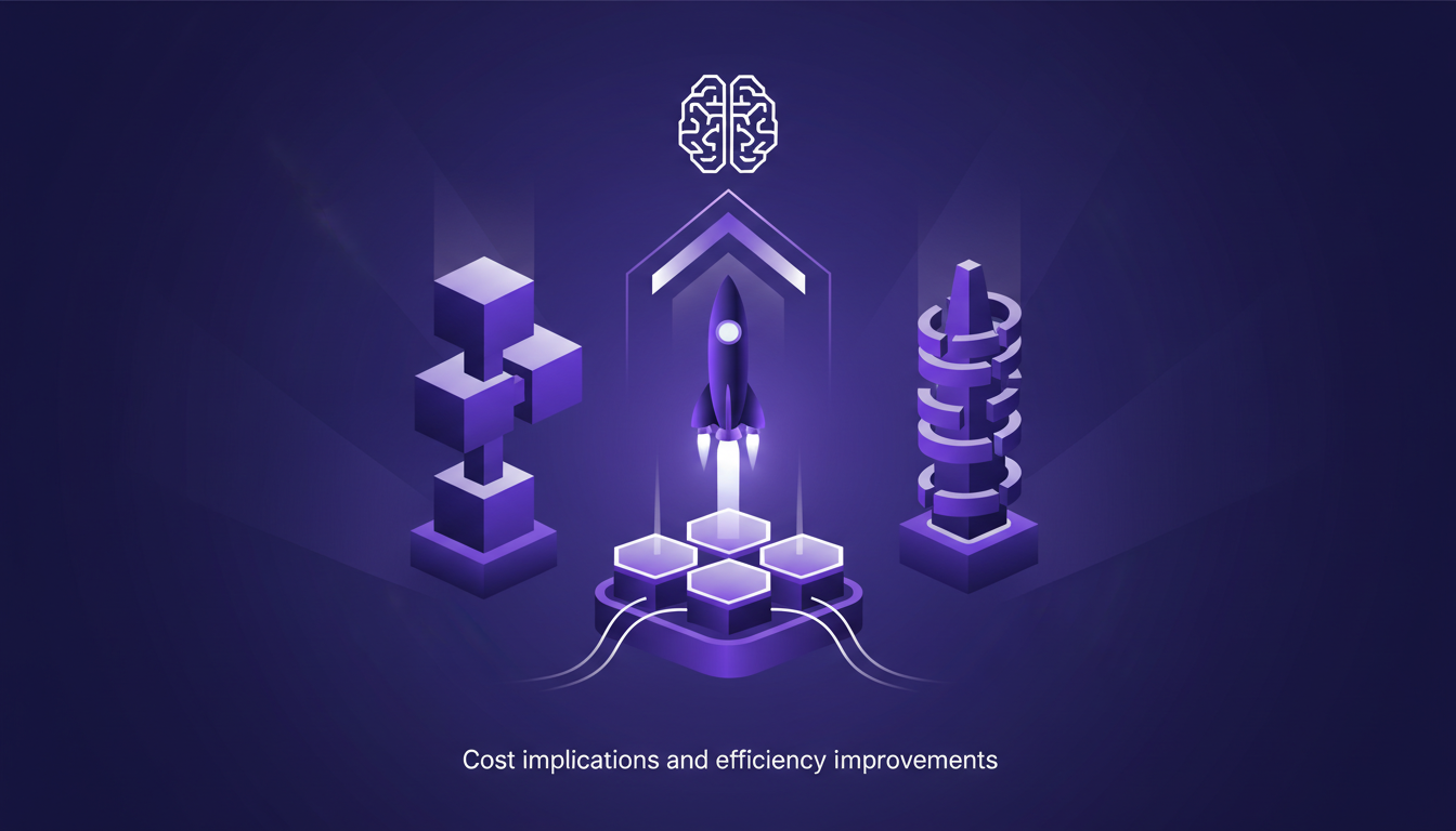 Modern illustration of space launch infrastructure, highlighting design of facilities for reusable rockets and efficiency improvements.