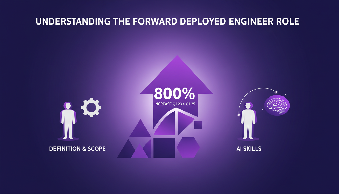 Illustration moderne d'un ingénieur déployé sur site, mettant en avant l'augmentation de la demande et l'importance des compétences en IA.