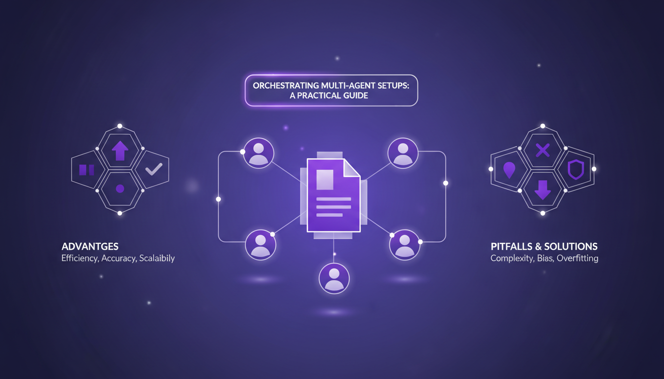 Modern illustration of multi-agent setups for document parsing, featuring geometric shapes and subtle gradients in indigo and violet hues.