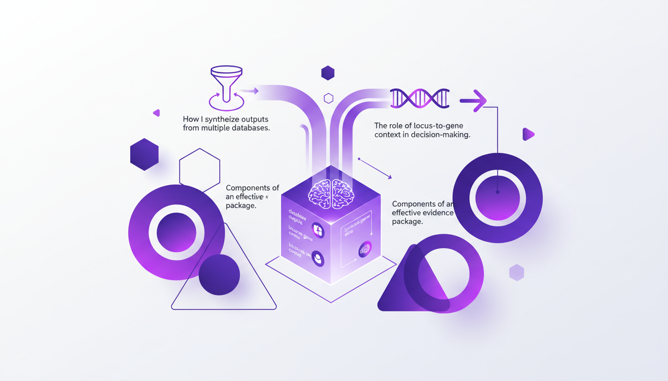 Illustration moderne de la création de packages de preuves internes avec des formes géométriques, représentant l'innovation en IA.