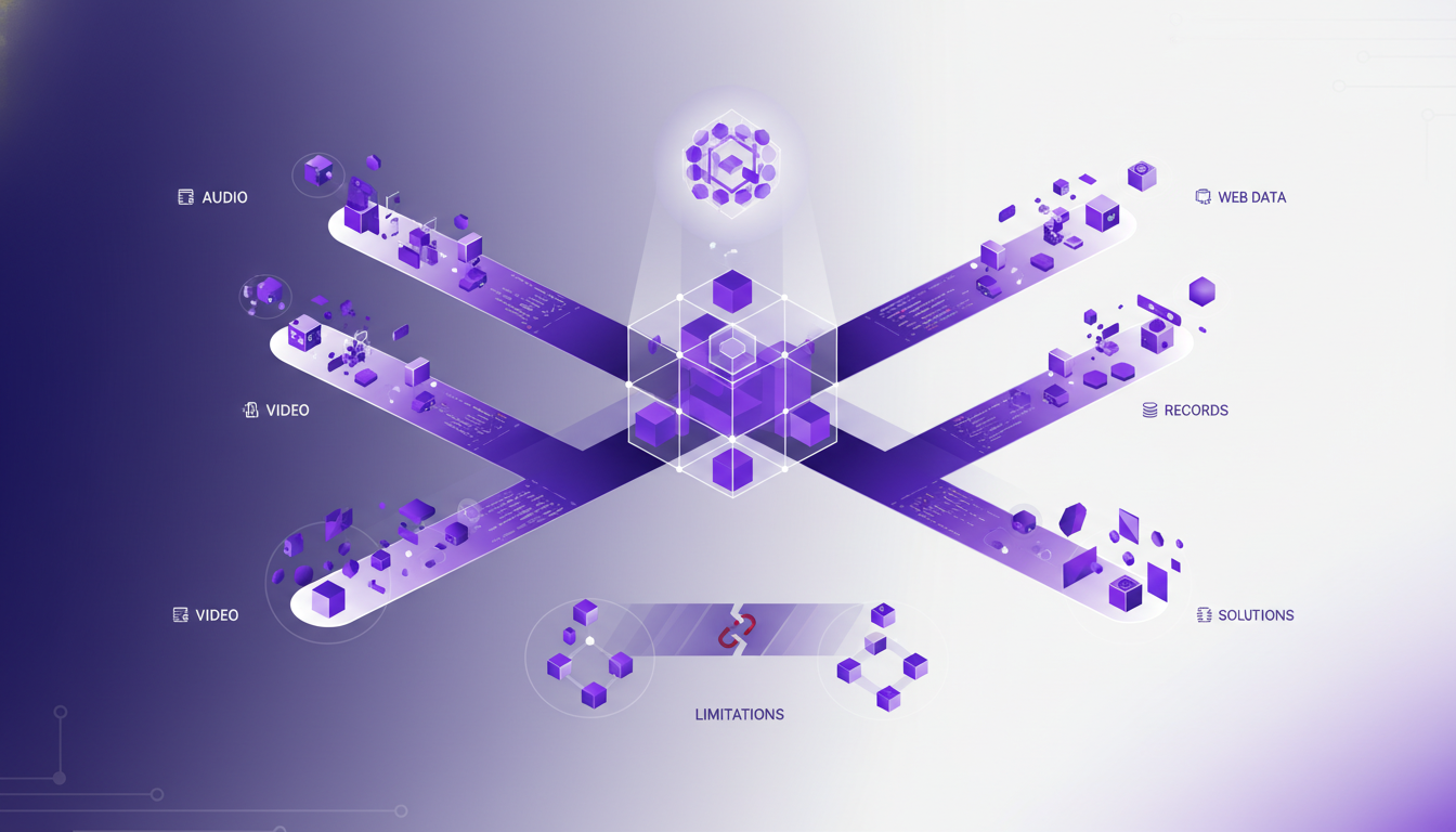 Illustration moderne de sous-agents gérant des preuves avec technologie IA, formes géométriques, violet profond, pour article professionnel.