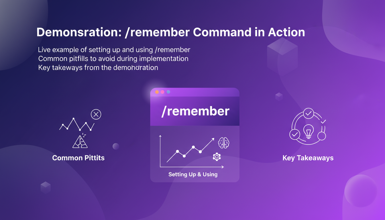 Modern illustration of /remember command in action, showcasing usage and pitfalls.