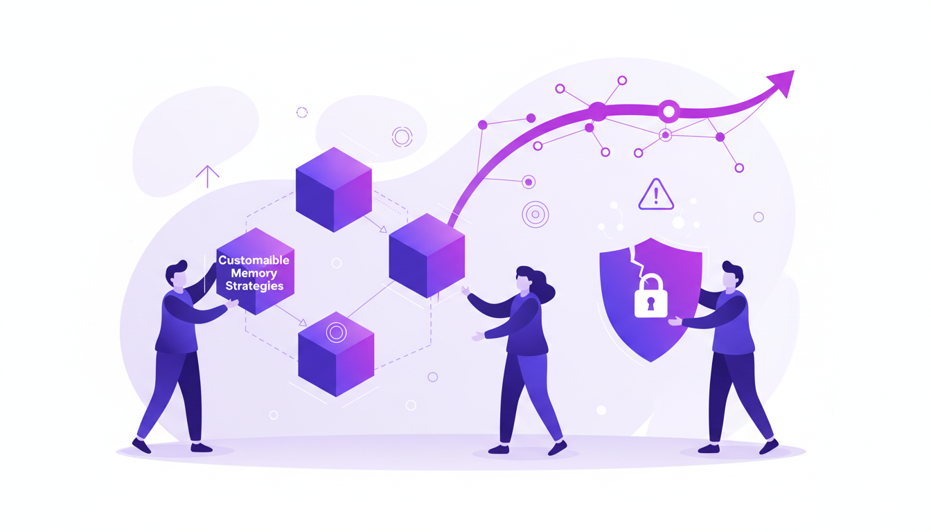 Illustration moderne minimaliste montrant des utilisateurs avancés combinant des outils d'IA, avec des formes géométriques et des dégradés.