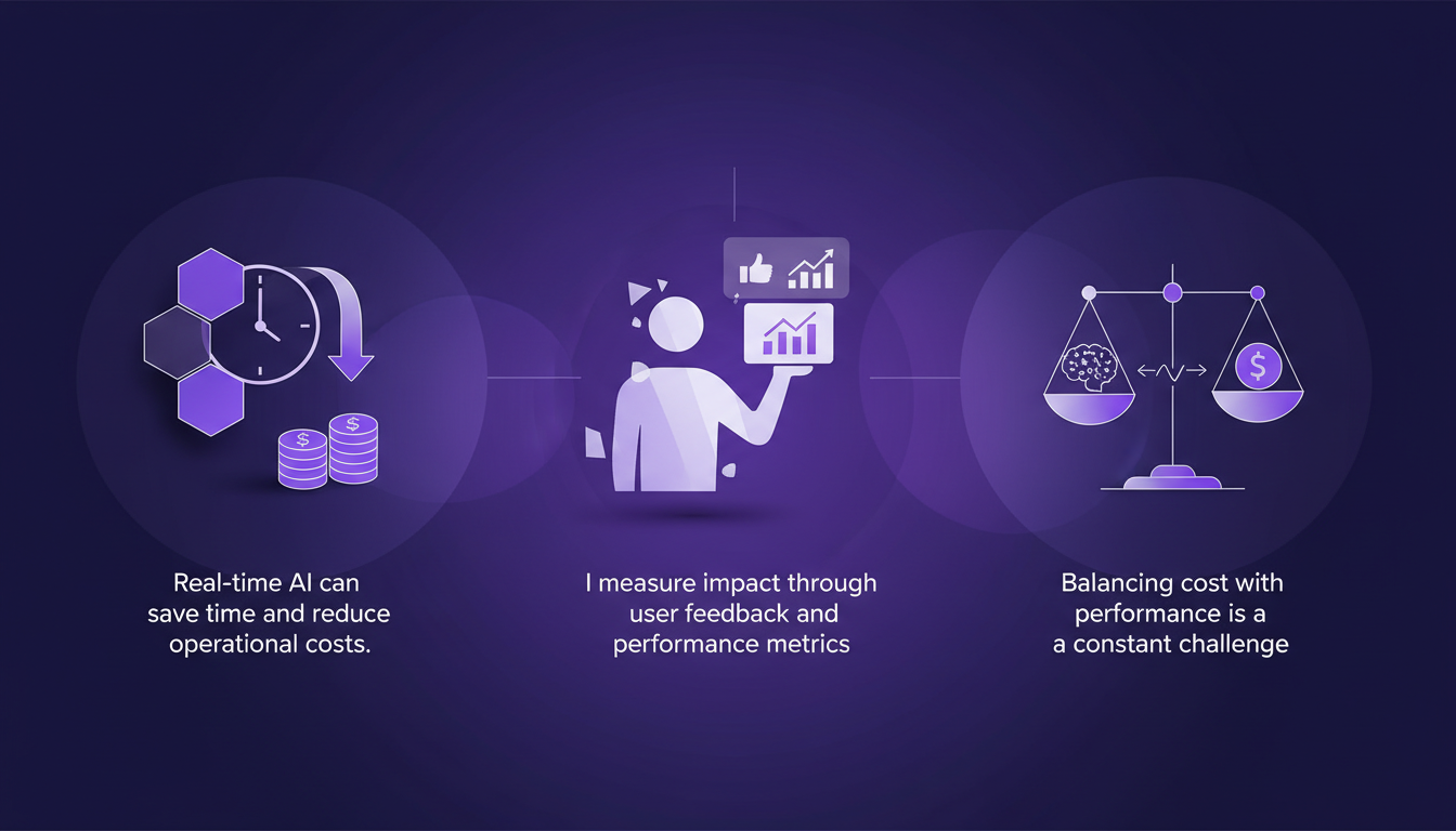 Modern minimalist illustration on AI efficiency and cost, featuring geometric shapes and indigo-violet gradients for a tech blog.