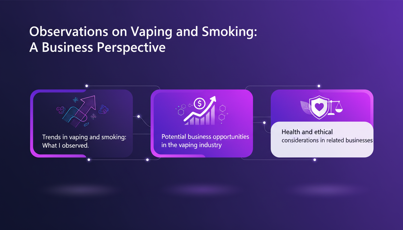 Illustration moderne sur l'observation du vapotage et du tabagisme, avec des formes géométriques et des dégradés, pour un article d'affaires.