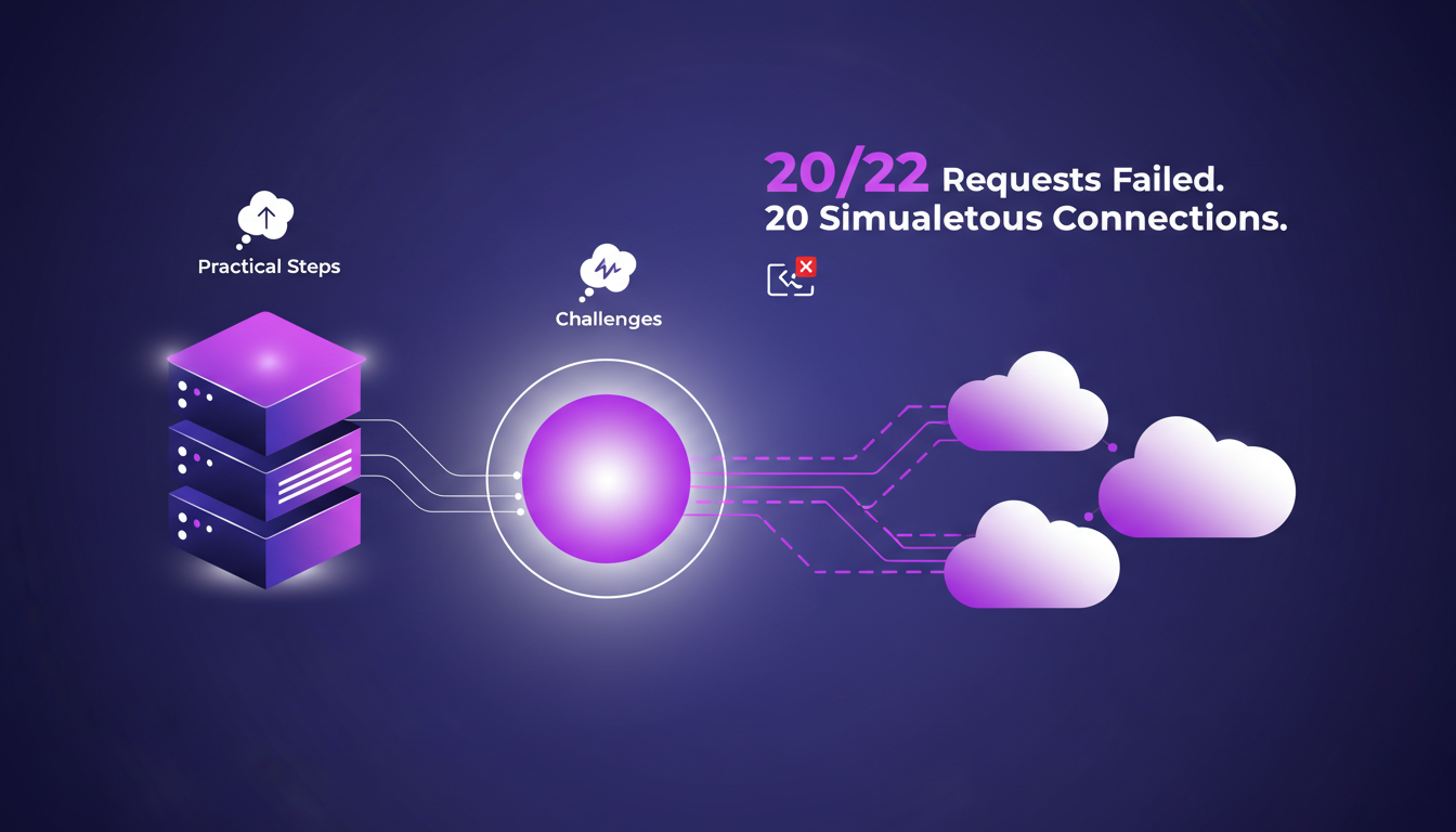Modern illustration of transitioning MCP servers from local to remote, featuring geometric shapes and violet gradients.