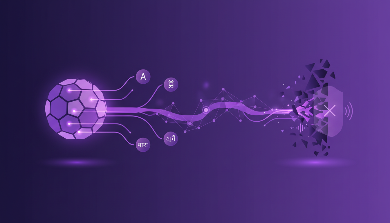 Modern illustration on accent and language support, showcasing accent versatility and multilingual efficiency in AI technology.