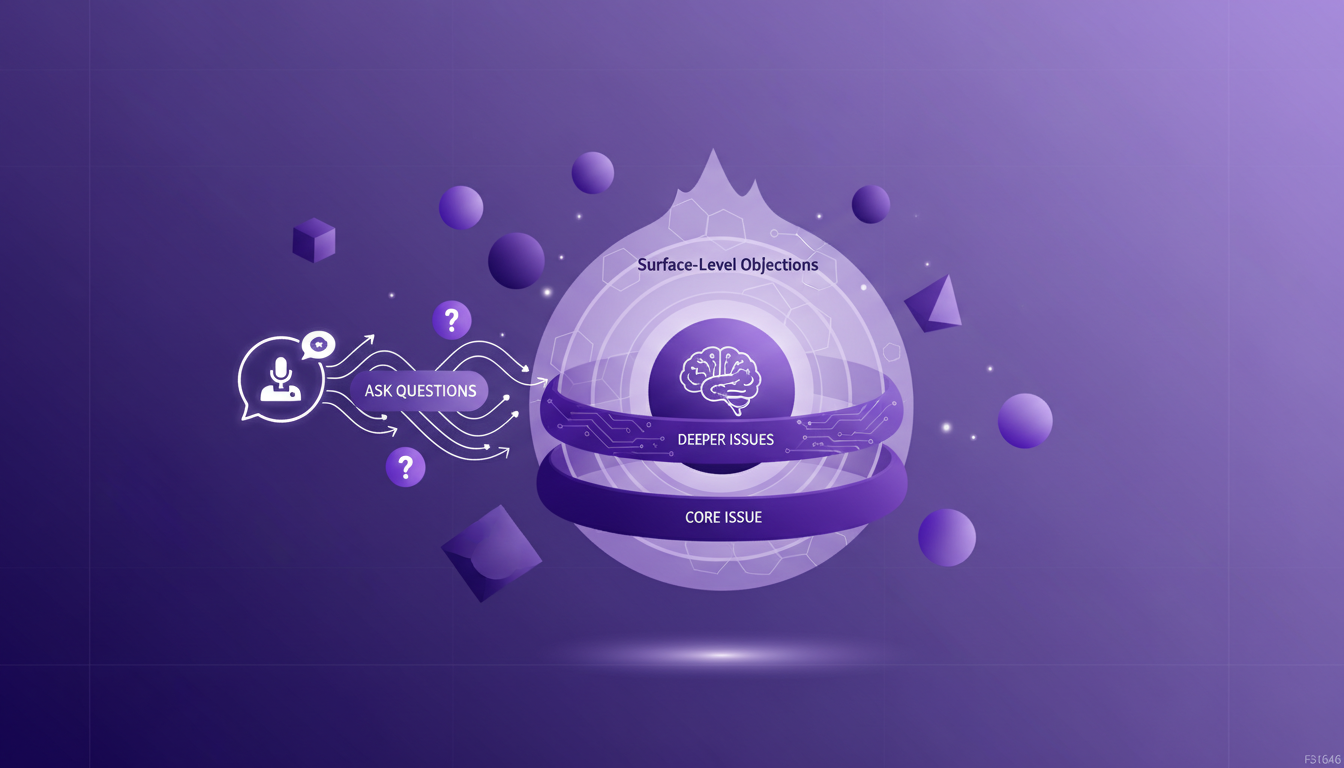 Modern illustration depicting layers of issues, minimalist style, indigo and violet colors, symbolizing depth in arguments.